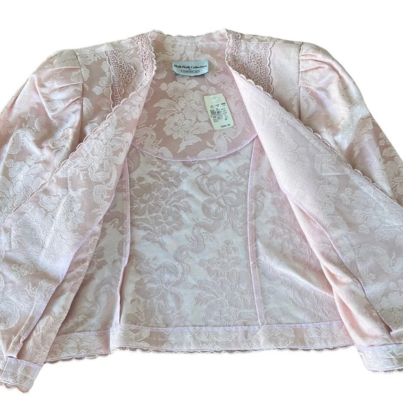 VTG NOS Nah Nah Collections Victorian Lolita Style Dressy Blazer Pink Pearl 12 - Picture 9 of 14